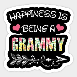 Happiness is being grammy floral gift Sticker